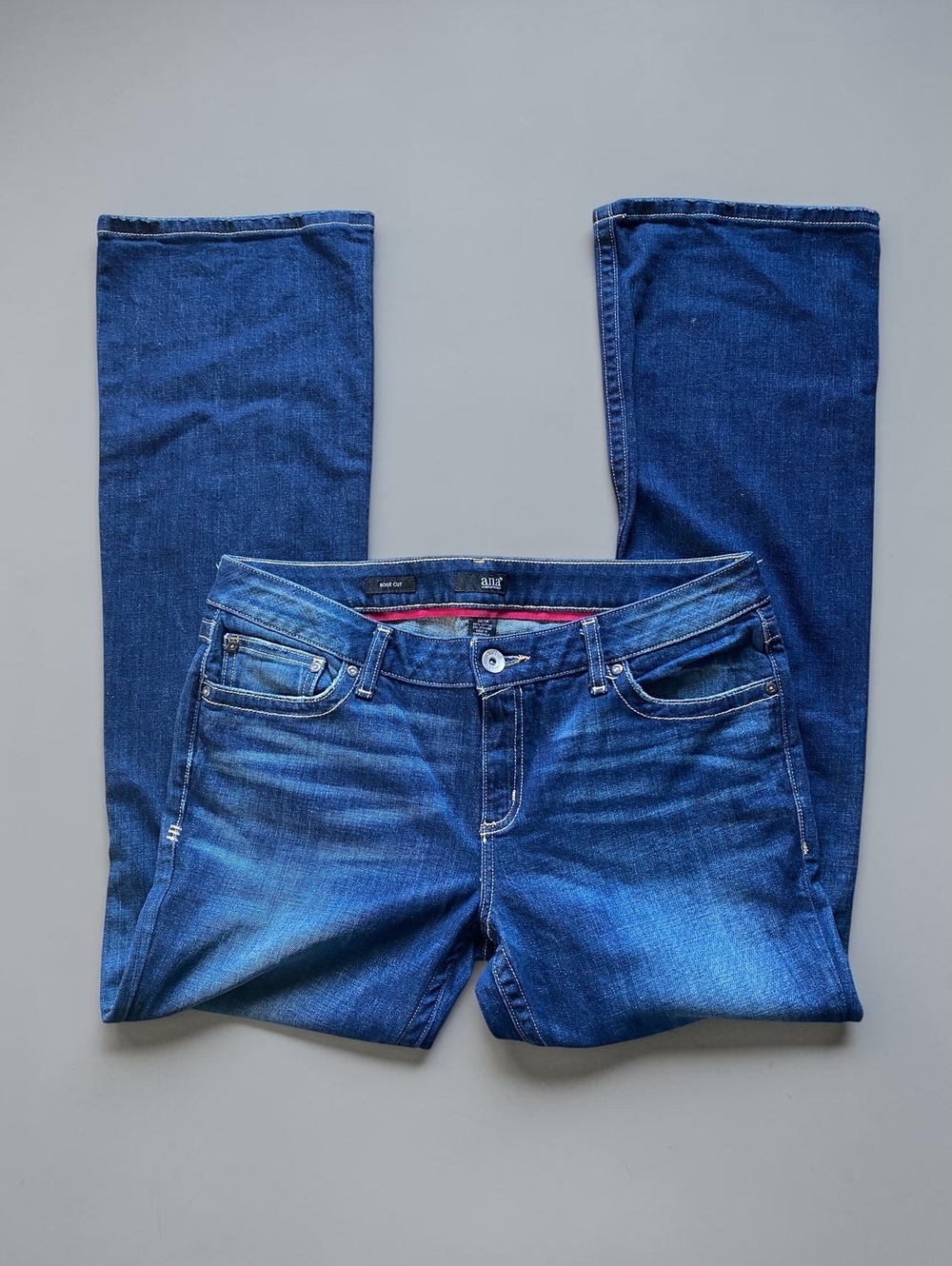 2000 Low Mid Rise Womens Jeans Size 32 Bootcut Blue Denim Retro Streetwear